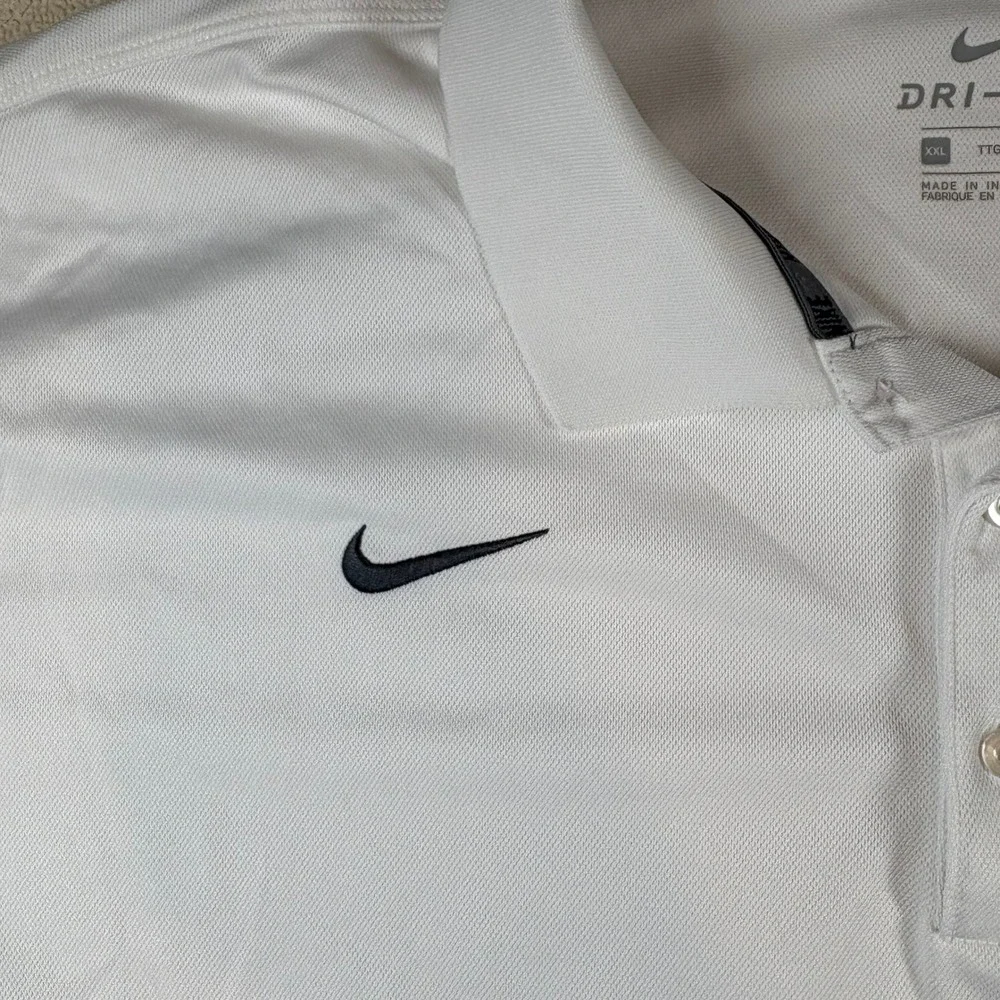 Nike SCAD Dri-Fit Mens Varsity Golf‎ Polo Shirt XXL White Preppy Classic Casual
